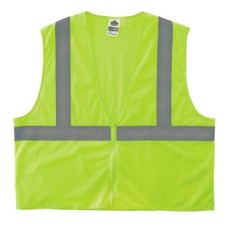 GloWear 8205Z Hi-Vis Safety Vest - Type R, Class 2 - Zipper, No Pockets