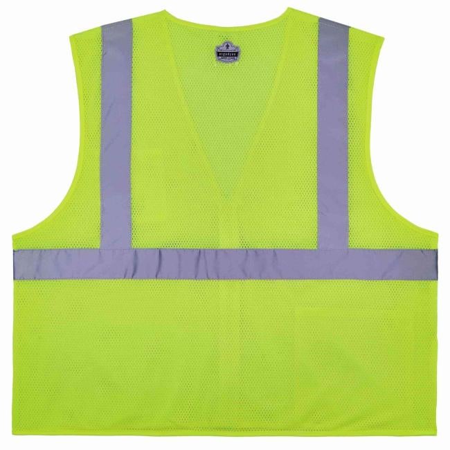 8256Z S/M Lime Class 2 Self-Extinguishing Hi-Vis Safety Vest image 2