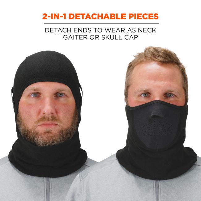2-in-1 Detachable Pieces: Detach ends to wear as a neck gaiter or skull cap.