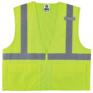 GloWear 8220Z Hi-Vis Safety Vest - Type R, Class 2, Zipper