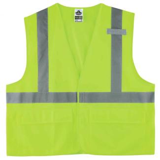 GloWear 8225HL Solid Hi-Vis Safety Vest - Type R, Class 2, Hook & Loop