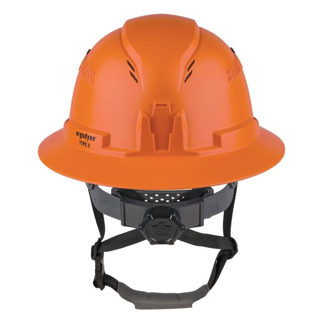 Back view of mips type 2 full brim safety helmet