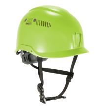 3q view of lime type 2 safety helmet